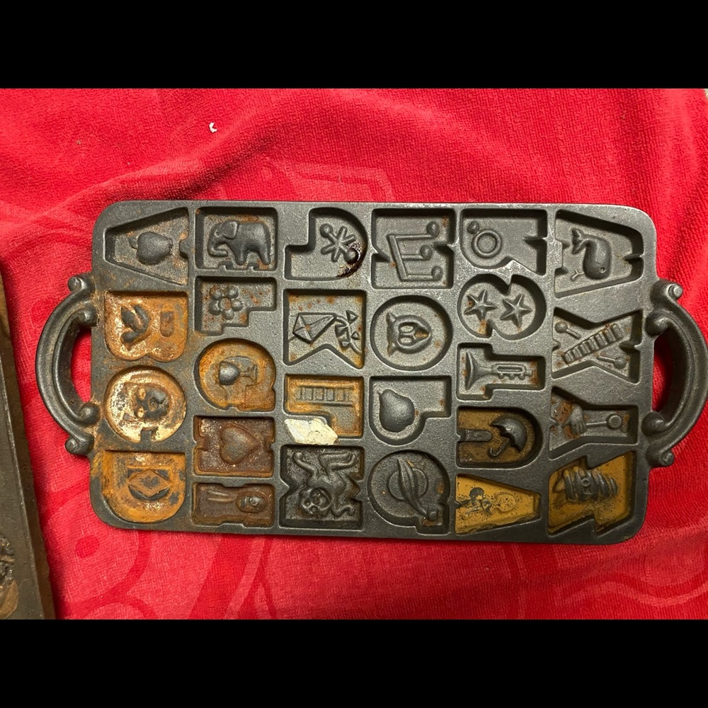 John Wright Cast Iron Alphabet Mold
